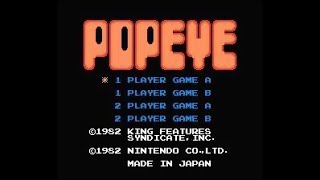 Popeye (NES, USA) Playthough