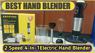 Best Hand Blender 2 Speed 4-In-1 Model Number KNHB 6079 ABS Material White/Black/Clear 220-240 Power