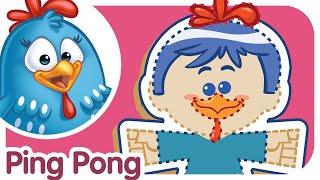 UK Nursery Rhymes | Lottie Dottie Chicken UK | Paper Doll Song: Ping Pong | Videos for Toddlers