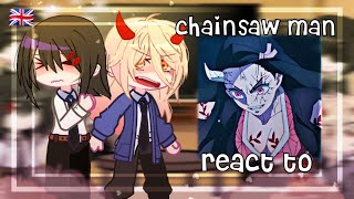 Chaisaw man React to Kamado Nezuko | Demon Slayer | Gacha Club