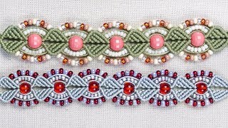 Make Beaded Macramé Flower & Leaf Bracelet Easy