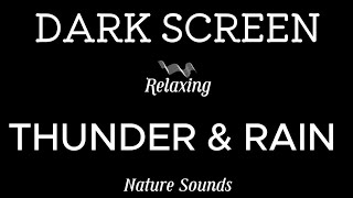 Sleep INSTANTLY with Wind Sound and Tent Rain Sound Thunderstorm black screen