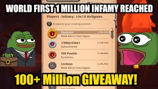 100+ MILLION GIVEAWAY - WORLD FIRST 1 MILLION INFAMY & CONTENT CREATOR CELEBRATION