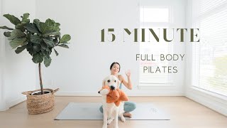 15 MIN full body pilates | align body and tone muscles | everyday at home pilates workout