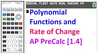 1.4B - Polynomial Functions and Rate of Change [AP Precalculus]