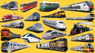 TRAIN and SUBWAY | Learn Railway Transport in English | Tram, Submarine, Train