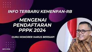 INFO TERBARU KEMENPAN-RB MENGENAI PENDAFTARAN PPPK 2024