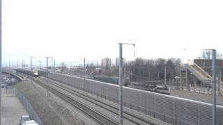 (HD) SouthEastern 'Javelin' Class 395's speed past Rainham | 24/02/14