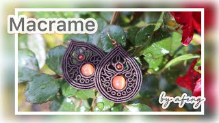 Macrame by Afeng: 2021-39｜Macrame Tutorial｜Macrame Earrings｜sunset｜编绳｜DIY｜