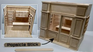 Build A Miniature Doll Shop With Popsicle Sticks | DIY