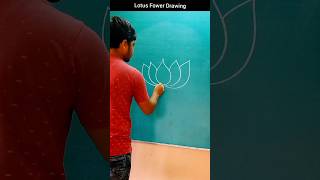 Lotus drawing #shorts #art #drawing #trending #shortsfeed #youtubeshorts #diy #draw #easy