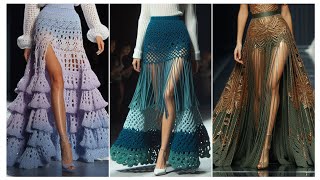 Crocheted skirts 💙💚💜 #trending #crochet #style #keşfet #knitting #keşfetbeniöneçıkar #aifashion #new