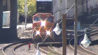 BNSF #3254 Leads EB Intermodal with BNSF Warbonnet Trailing. Kansas City, MO 10/19/24