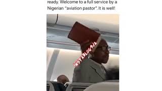 Nigerian man seen preaching on a plane