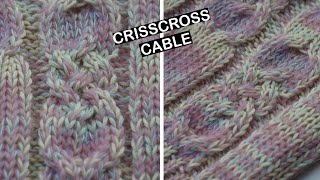 Machine knitting - How to knit a crisscross cable. ( celtic cable knitting pattern ) Knitted Cables