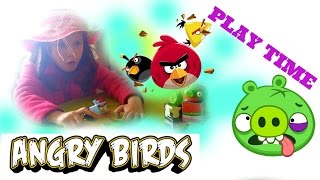 Angry Birds knockout playset play time at home