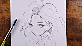 How to Draw Anime portrait | Anime girl Drawing