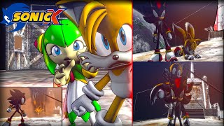 Tails protecting Cosmo against Shadow scene