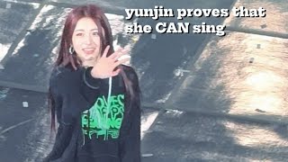 Yunjin from LE SSERAFIM proves that she CAN sing for 3:22 minutes