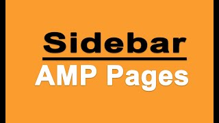 Sidebar in AMP | Yuvraj Academy