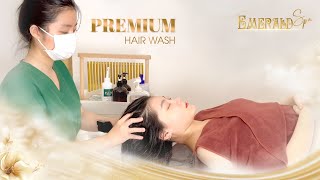 ASMR | Premium Hair Wash at EMERALD SPA - 😪 Head Spa and Scalp Massage for Your Deep Sleep.