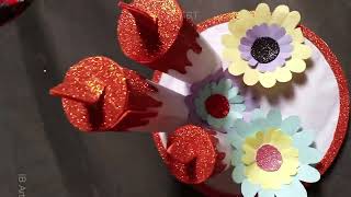 How to make Candle stand craft Home décor ;Showpiece Candle Stand Making At Home With Cardboard; DIY