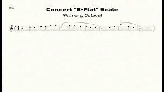 Oboe B-Flat Scale Practice in Half-Quarter All-State Pattern (primary octave)