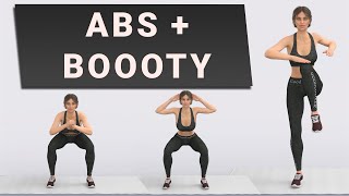 40 min BELLY + BOOTY + LEGS - All Standing Workout🔥 20 exercises No Jumping No Equipment