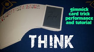 Telepathy GIMMICK card trick performance and TUTORIAL