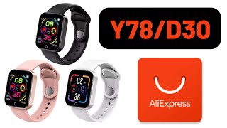 UNBOXING 10 PEÇAS SMARTWATCH Y78 - ALIEXPRESS