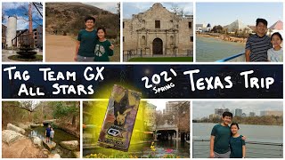 Opening a TAG TEAM GX ALL STARS PACK on our TEXAS ROAD TRIP!! | Do I see a SECRET RARE?!?!?!