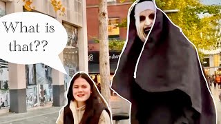 Best Nun Scaring People Around Liverpool The Nun Prank || TM Pranks