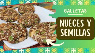 GALLETAS de nueces y SEMILLAS/SUPER CRUJIENTES/Sin harina y sin azúcar