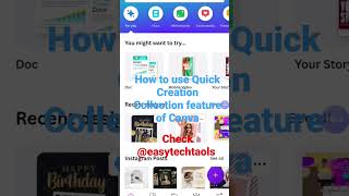 How to create posts for different Social Media platforms using Quick Collection feature in Canva