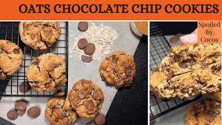 No Butter No Maida Chocolate chip Eggless Cookies | Oats Chocolate chip Cookie Recipe