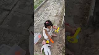 Baby play in garden with her toys #trendingshorts #punjabistyle #mudassar hussain vlogs