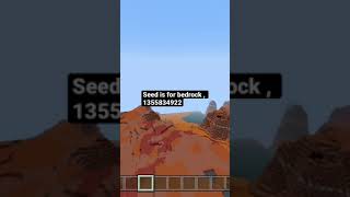 Minecraft Bedrock Mesa And Village Spawn #minecraft #minecraftseeds #shorts #mesa