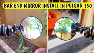 Bar End Mirror Install In Pulsar 150 | GIVEAWAY | @AMARKVLOGS