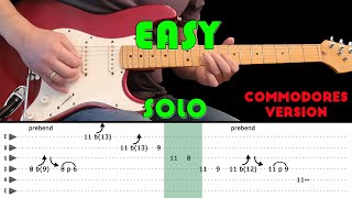 EASY - Guitar lesson - Guitar solo with tabs (fast & slow) - The Commodores