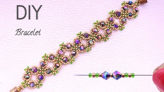 Elegance in Beads: Make Your Own Beaded Bracelet Made With Seed Bead & Bicones