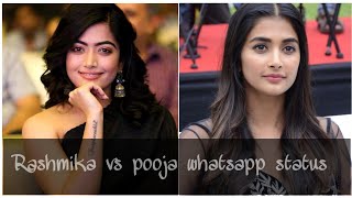 Rashmika Mandanna 😍Cute Expressions Vs Pooja Hegde 😍Whatsapp Status ❤️ Mash - up WhatsApp Status