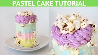 How To Make A Pastel Striped Cake | Tutorial | Kurlina's Foodie Chronicles