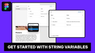 Get Started With String Variables | Figma Variables Part - 2🪄