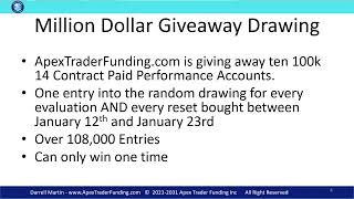 1 Million Dollar PA Giveaway Apex Trader Funding 1 26 23