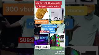 Funny Fortnite TikTok | What Fortnite Setup are you buying with Vbucks #shorts #fortnite #vbucks