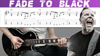 METALLICA - FADE TO BLACK (Guitar cover with TAB | Lesson)