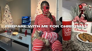 PREPARING FOR CHRISTMAS: decorating my apartment, baking cookies, pj night + more | vlogmas e1