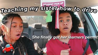 DRIVE WITH ME! teaching my 15 year old sister how to drive