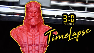 3D Printer Timelapse - Hellboy 4K (Qidi Tech X-Max)