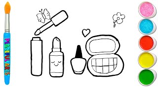 Let's Draw And Paint Makeup kit Together | Painting, Drawing, Coloring Tips for Toddlers & Kids